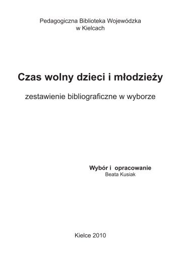 Czas wolny dzieci i młodzieży