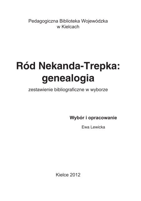 Ród Nekanda-Trepka - Pedagogiczna Biblioteka Wojewódzka w ...
