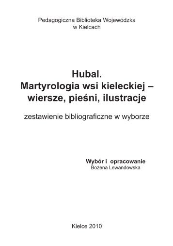 Hubal Martyrologia wsi kieleckiej – wiersze pieśni ilustracje