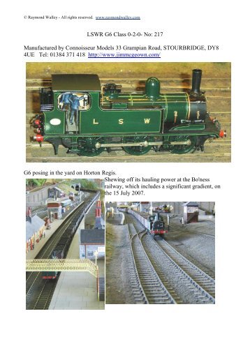 LSWR G6 0-6-0T - 7mm:1ft - 0 Gauge Railway Modelling