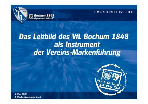 Das Leitbild des VfL Bochum 1848 als Instrument der Vereins-Markenführung