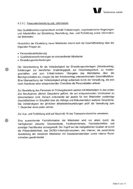 Treuhansa GmbH Doctores Völschau WPG - Wirtschaftsprüferkammer