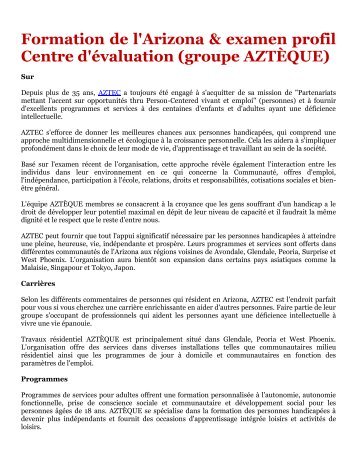 Formation de l'Arizona & examen profil Centre d'évaluation (groupe AZTÈQUE).pdf