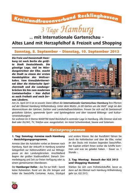 3 Tage Hamburg â€¦ mit Internationale Gartenschau