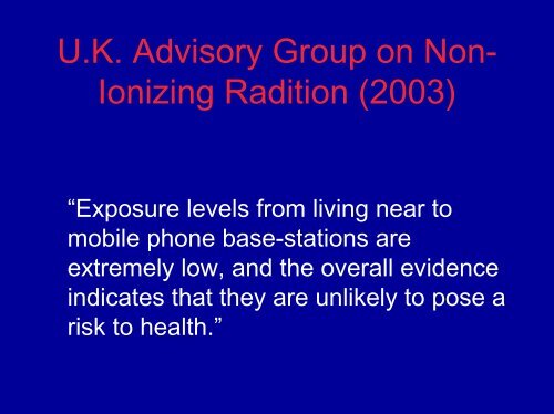 Health Effects of Mobile Phone Basestations: Human  Studies