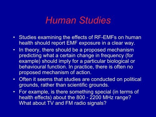 Health Effects of Mobile Phone Basestations: Human  Studies