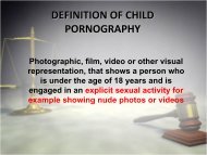 DEFINITION OF CHILD PORNOGRAPHY