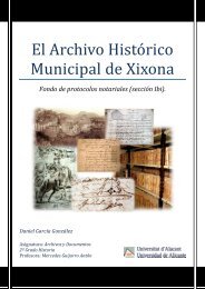El Archivo Histórico Municipal de Xixona