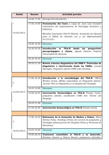 ProgramaciÃ³n Seminario TeÃ³rico - Blogs UA - Universidad de Alicante