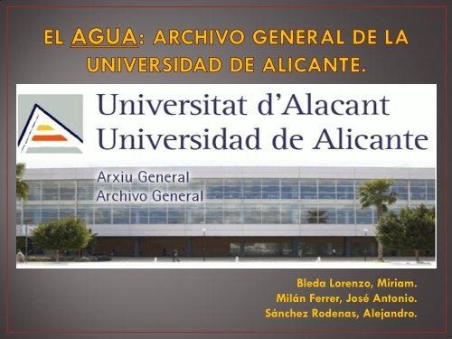 Diapositiva 1 - Blogs de la UA - Universidad de Alicante