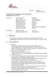 Protokoll der Vorstandssitzung vom 27 - Swiss Bowling
