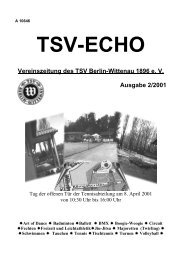 TSV-Echo 2/2001 - Der TSV Berlin-Wittenau 1896 e. V.