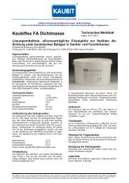 Kaubiflex FA Dichtmasse - Kaubit Aktiengesellschaft