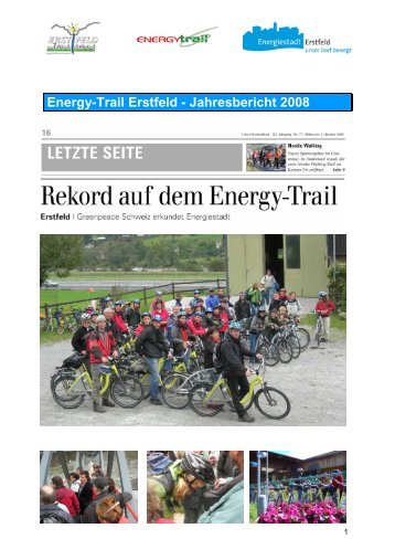 Energy-Trail Erstfeld - Jahresbericht 2008