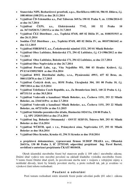 DRÁŽNÍ ÚŘAD WILSONOVA 300/8 121 06 PRAHA 2