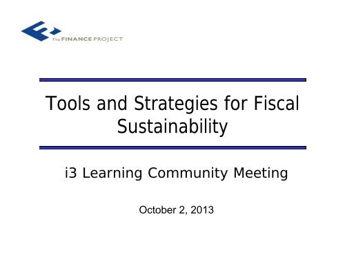 Tools and Strategies for Fiscal Sustainability