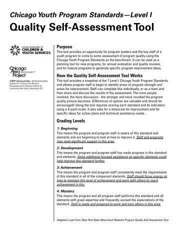 Quality Self-Assessment Tool