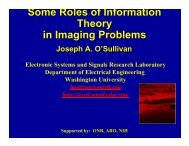 Some Roles of Information Theory in Imaging Problems