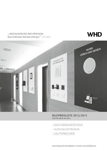 BILDPREISLISTE 2012/2013 · MULTIROOMSYSTEME - WHD