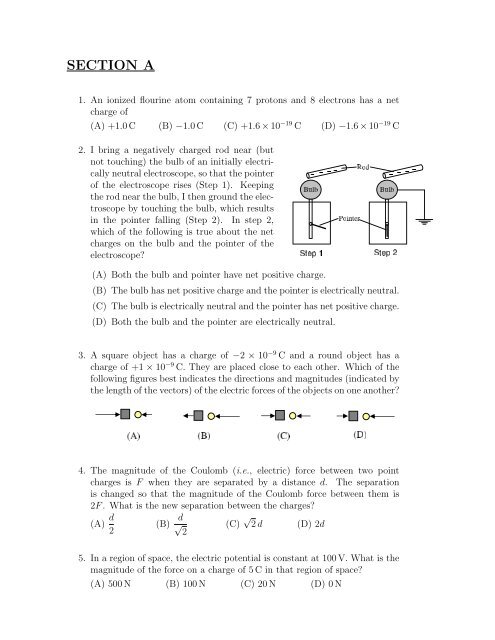 Physics 262 Physics for Life Sciences II Second Exam