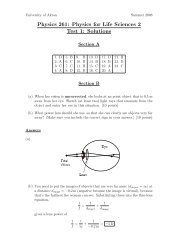 Physics 261: Physics for Life Sciences 2 Test 1: Solutions