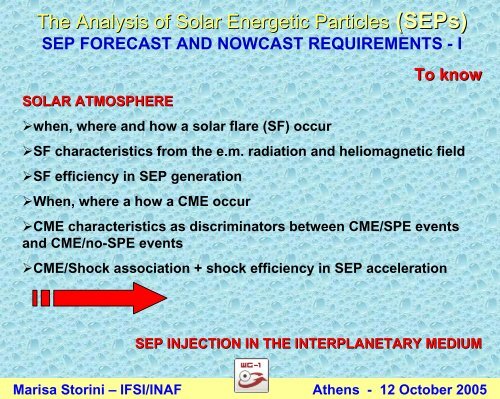 The Analysis of Solar Energetic Particles