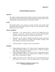 SULFUR DIOXIDE (Iodometric) - Corn Refiners Association