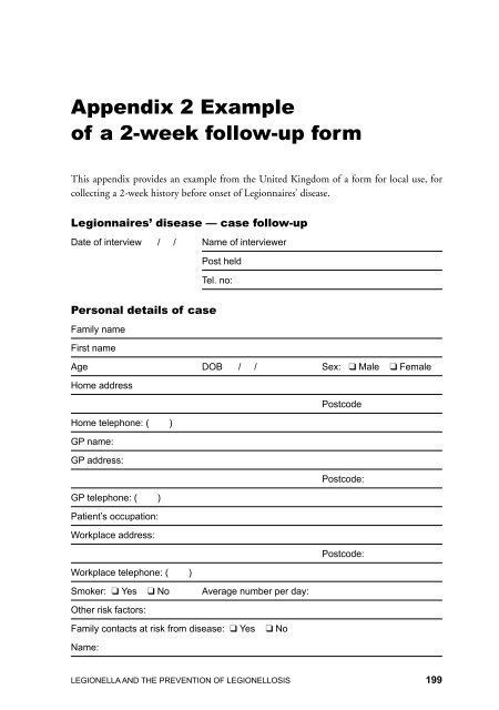 LEGIONELLA - World Health Organization