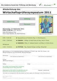 Wirtschaftsprüfersymposium 2011 - VWT