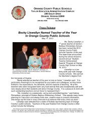 Becky Llewellyn Named Teacher of the Year In Orange County ...