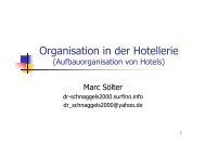 Organisation in der Hotellerie