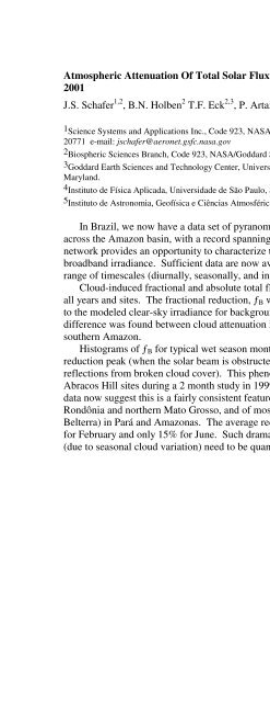 A Look at Amazon Basin Seasonal Dynamics with the Biophysical ...