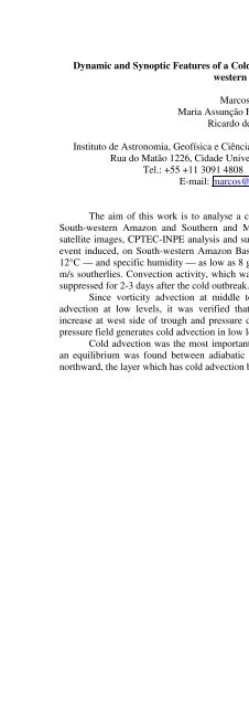 A Look at Amazon Basin Seasonal Dynamics with the Biophysical ...