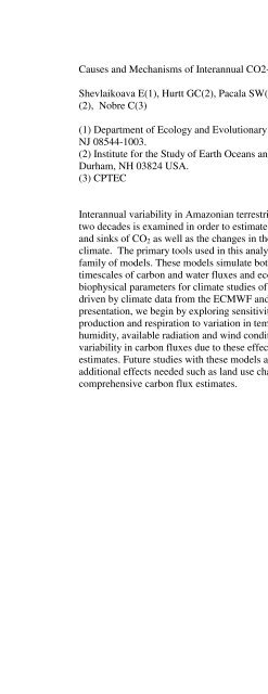 A Look at Amazon Basin Seasonal Dynamics with the Biophysical ...