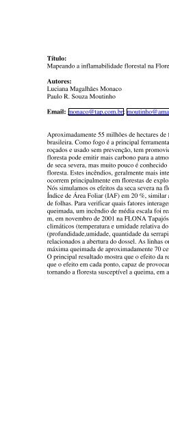 A Look at Amazon Basin Seasonal Dynamics with the Biophysical ...