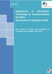 Technology & Communications (DoIT&C) Government of Rajasthan (GoR)