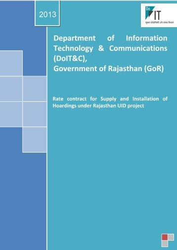 Technology & Communications (DoIT&C) Government of Rajasthan (GoR)