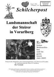 Schilcherpost - Landsmannschaft der Steirer in Vorarlberg