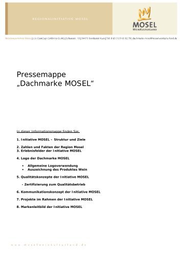 Pressemappe - Mosel Weinkulturland