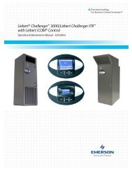 Liebert Challenger 3000/Liebert Challenger ITR with Liebert iCOM Control