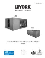 Model YCAL Air-Cooled Scroll Compressor Liquid Chillers ... - DCES