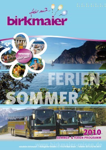 sommer - Birkmaier Reisen