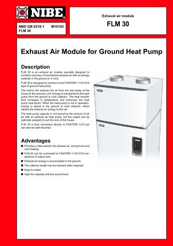 FLM 30 Exhaust Air Module for Ground Heat Pump - Nibe