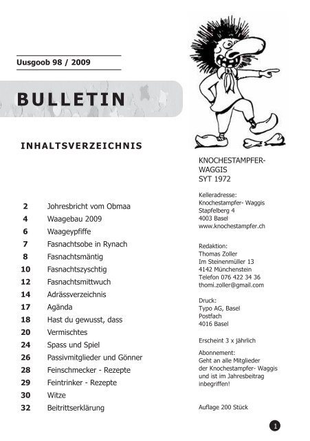 s' Adrässverzeichnis Knochestampfer