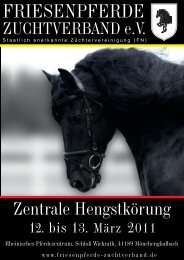Hengstkörung 2011 - Friesenpferde-Zuchtverband e.V.