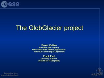 The GlobGlacier project