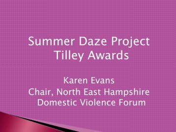 Summer Daze Project Tilley Awards