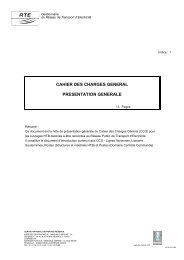 CAHIER DES CHARGES GENERAL PRESENTATION GENERALE