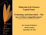 Dr Ganesh Kishore, CEO Malaysian Life Sciences Capital Fund