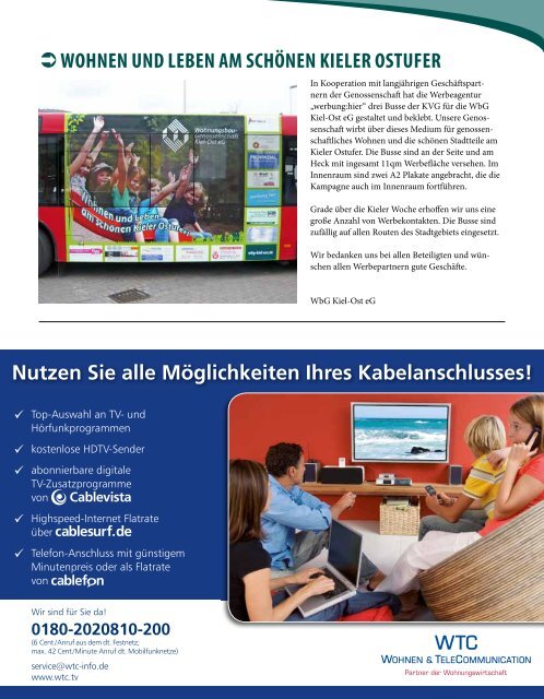 Sommer 2012 Zeitung der - Wohnungsbau-Genossenschaft Kiel-Ost ...
